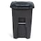 Toter 48 Gal. Trash Can Brownstone with Quiet Wheels and Lid ANA48 - alternate 2